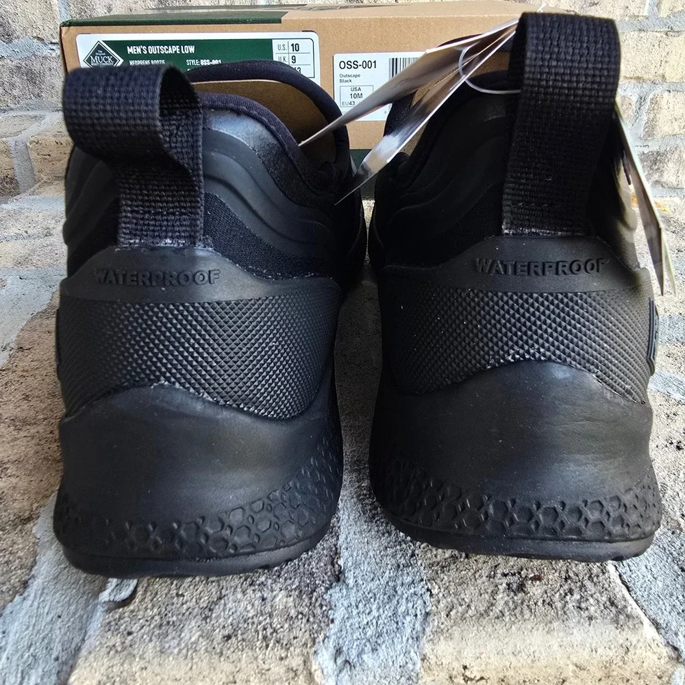 Muck Boot Company Outscape Low Mens Black Neoprene Waterproof Shoe Size 10